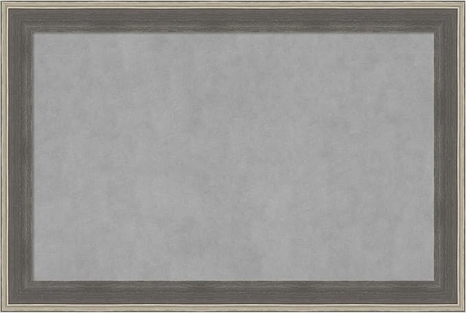Amanti Art Grey Framed Magnetic Board 25x37 Large Vision Board by AmantiArt