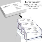 Clear Acrylic Business Card Holder, 3 Tier Premium Acrylic Clear Business Card - Image 3