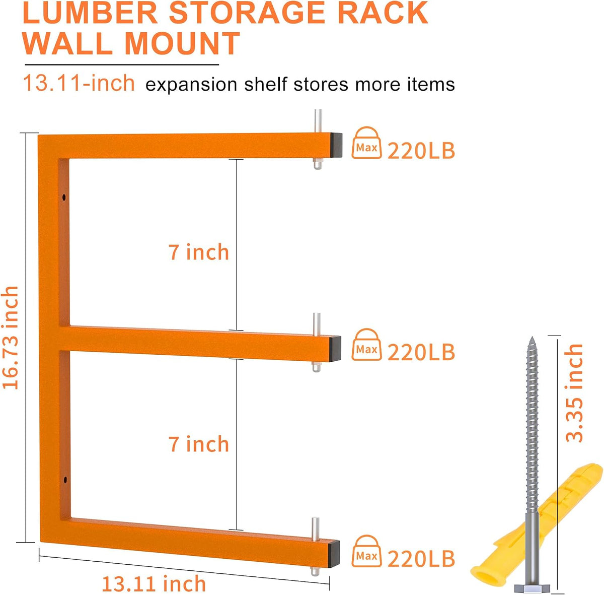 lumber rack wall-mounted lumber storage rack, heavy duty shown in use