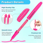 Duchong Highlighters, 30 Packs Pink Highlighter Bright Colors Bulk, Chisel Tip - Image 3