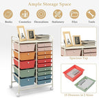 GLACER 15 Drawers Rolling Cart, Storage Cart - Image 4