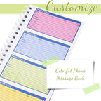 Sinmoe 2 Pcs Spiral Bound Phone Message Book - Image 3