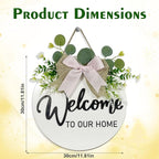 VPDTVK Welcome Sign for Front Door, Rustic Welcome Door Sign Outdoor Wreaths - Image 7