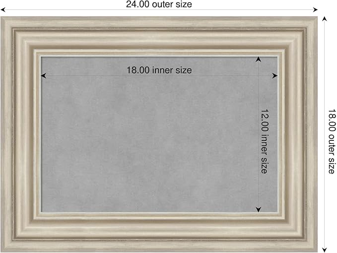 Amanti Art Silver Framed Magnetic Board 18x24 Small Vision Board - Image 2