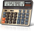 Desktop Calculator Extra Large 5-Inch LCD Display 12-Digit Big Number by Pendancy