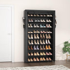 lanteful shoe rack with covers - 10 tiers shown in use