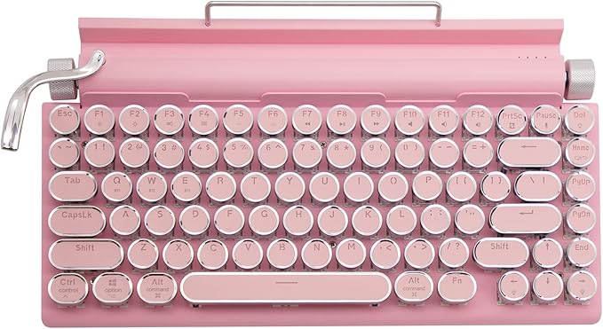 Adventurers Typewriter-Style Retro Mechanical Keyboard LED Backlight 83 Keys by Unknown