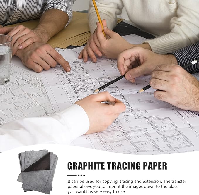 Beatifufu A4 Carbon Transfer Paper 100 Sheets One-Side Graphite Copying Tracing - Image 5