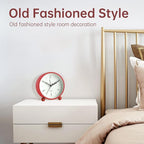 Analog Alarm Clock, 4 inch Super Silent Non Ticking Small Clock - Image 5