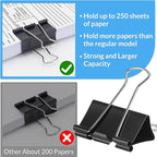 2 Inch 32 Pack Extra Large Binder Clips, Jumbo Paper Clips, Big Paper Clamps - Image 3