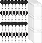 100 Pack Retractable Badge Reel Clips by Beieverluck