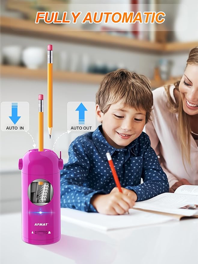AFMAT Electric Pencil Sharpener, Fully Automatic Pencil Sharpener - Image 2