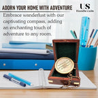 Be Strong and Courageous, Do Not Be Afraid Brass Engraved Compass - Image 5