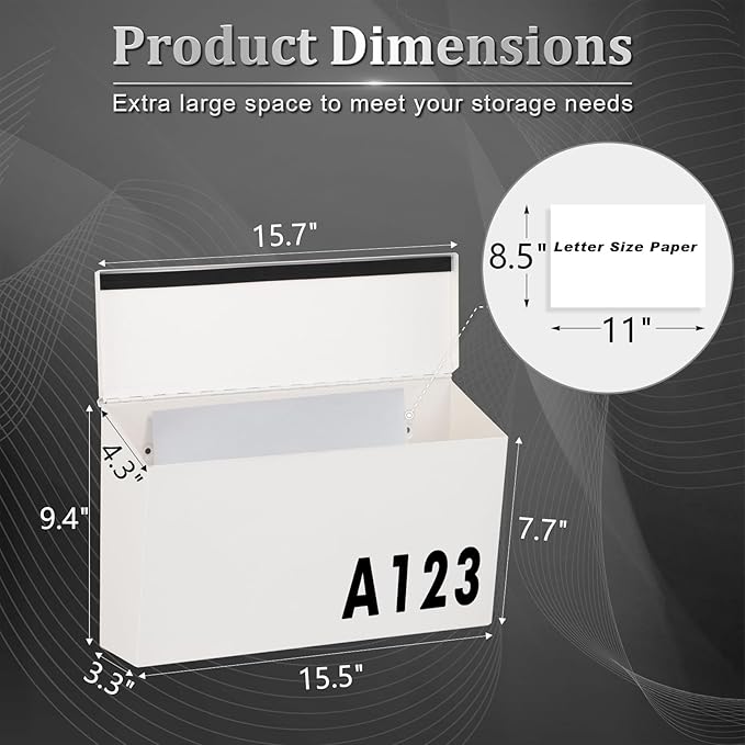 Dalmbox Wall-Mount Mailbox Large Mailbox - Image 3