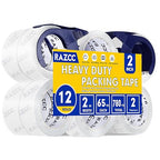 RAZCC Clear Packing Tape, 12 Rolls Heavy Duty Packaging Tape by RAZCC