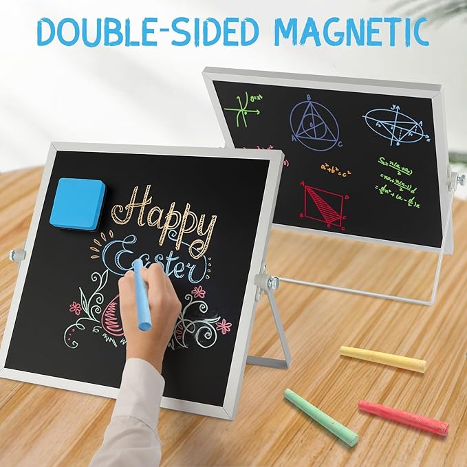 Small Magnetic Chalk Board 10"X10", Desktop Standing/Wall Hanging Chalkboard - Image 3