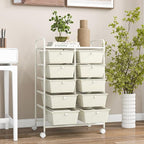 GOFLAME 10-Drawer Rolling Storage Cart, Art Craft Storage Organizer on Wheels - Image 8