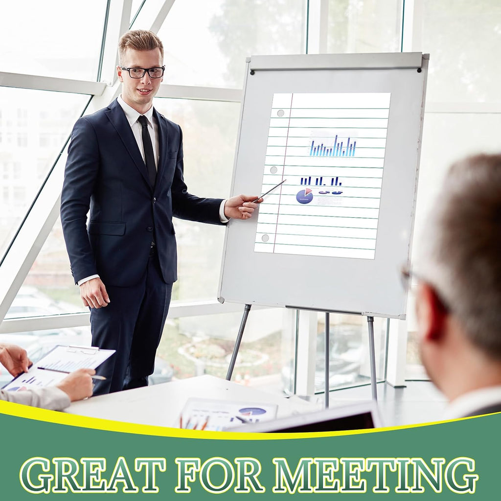 Chinco 4 Pcs 21.5 x 16" Giant Magnetic Lined Paper for Whiteboard Magnetic Dry Erase Notebook Paper for Classroom Elementary Must Have Erasable Writable Handwriting Homeschool Teaching Supplies