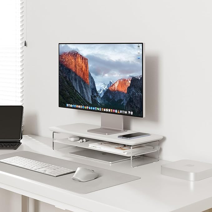 Fenge Acrylic Monitor Stand Riser, 23.6 Inches Monitor Stand - Image 2