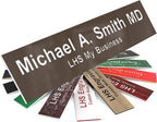 Door Name Plate Personalized for Office Brown Plastic Name Plate by LHS+My+Business