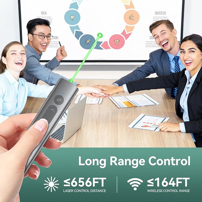 Wireless Presentation Clicker PowerPoint Remote: USB C A Presenter PPT Power - Image 2