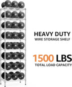 M MZG 8 Tier 2000 lbs Storage Rack Metal Wire Shelving Unit, Storage Standing - Image 7