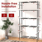 sakugi 2-pack 5-tier steel garage storage shelves, 33.5"x12.6"x72", front angle view