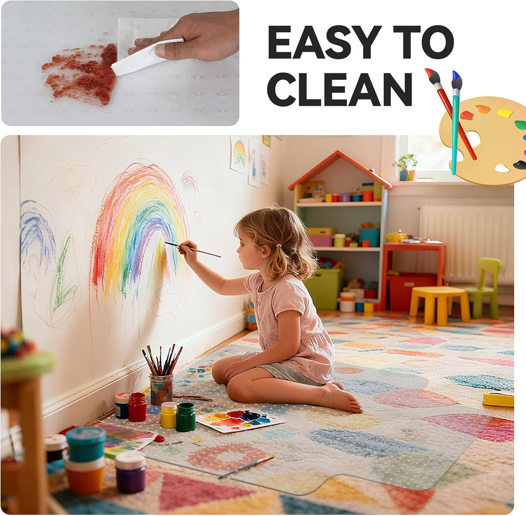 32"x48" Office Chair Mat for Carpet with Lip, Flat Shipping | Heavy Duty Hard Clear Chair Mats, Under Desk Protector Floor Mat, Smooth Glide Plastic Rolling Computer ChairMat