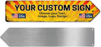 Custom Right Arrow Metal Sign by DC | Directional Signs by DreamController