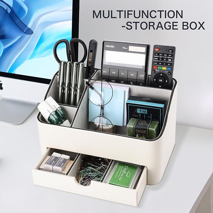 KINGFOM PU Leather Desk Organizer - Image 3
