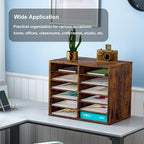 PAG Countertop Mail Sorter Organizer, Wooden Literature Organizer, Student - Image 5