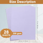Silunkia 28 Sheets Purple Cardstock 8.5 x 11 Certificates Paper, 250gsm/92lb - Image 2