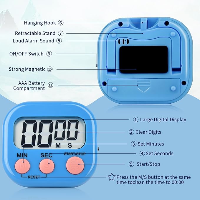 48 Pack Digital Kitchen Timer Magnetic Digital Timer - Image 4