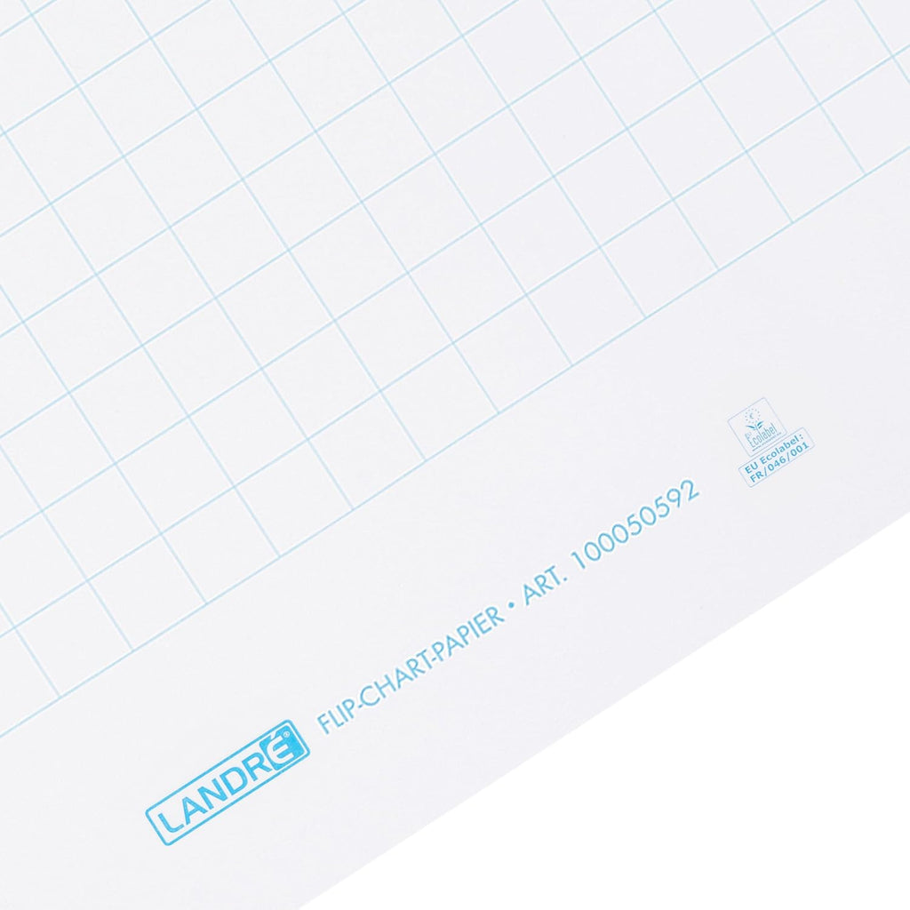LANDRÉ Flipchart Paper Squared 20 Sheets per Pad 6 Holes Pack of 5