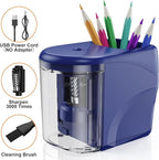 Electric Pencil Sharpener Heavy-Duty Helical Blade Sharpener USB/Battery - Image 2