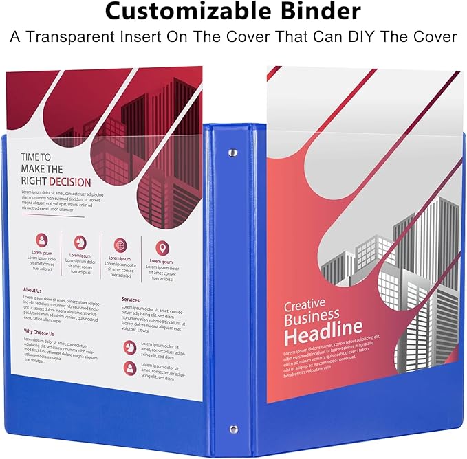 CIXILDTS 6-Pack 1-Inch Binder, Standard 3 Ring Binder Fit Letter Size Paper - Image 5