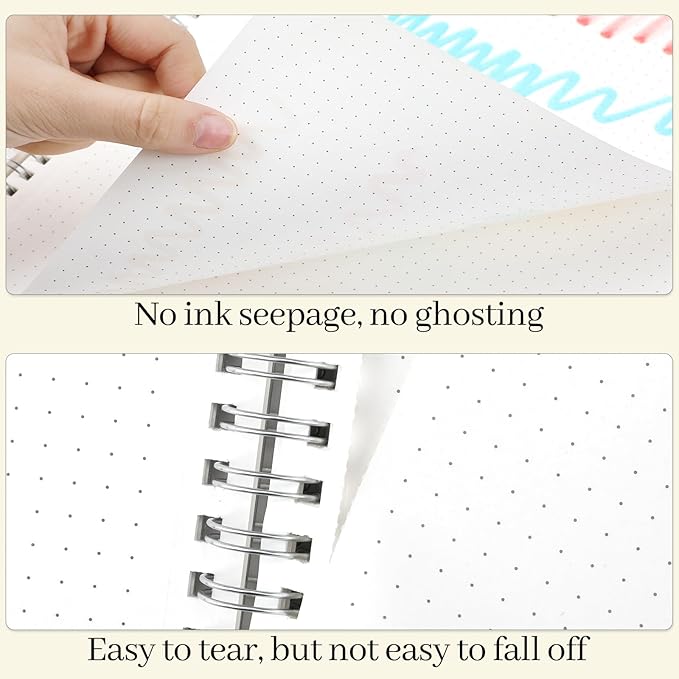 BESARME 80 Sheets A4 Dot Grid Spiral Notebook - Image 5