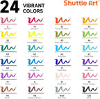 Shuttle Art Brush Tip Alcohol Markers, Dual Tip Brush & Fine Tip Art Marker Set - Image 4