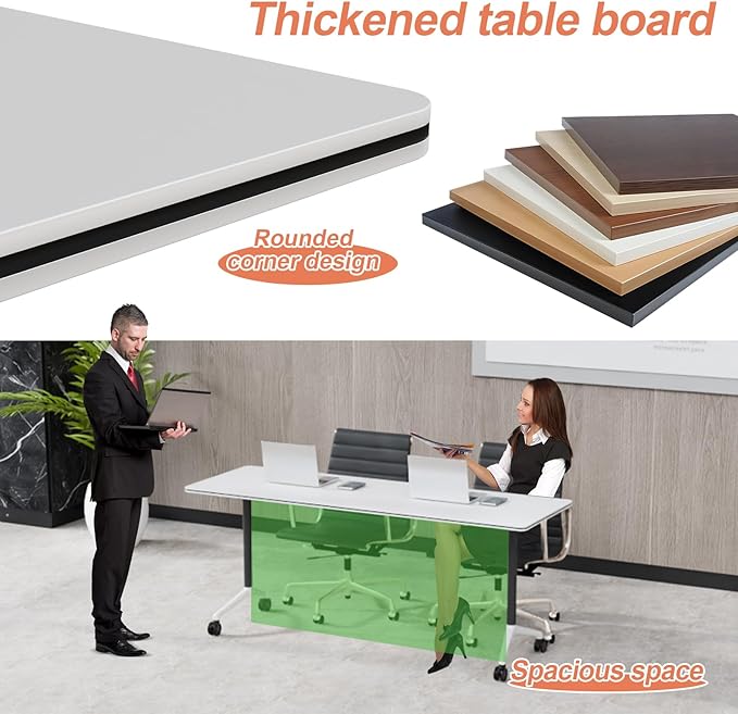 Conference Table Flip Top Mobile Conference Room Tables, Folding Conference - Image 7