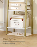 Hzuaneri Ladder Shelf, Bookshelf Bookcase, Freestanding Corner Storage Shelve - Image 3