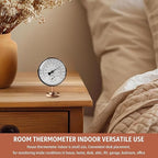 Foxyoo 4-Inch Indoor Thermometer and Humidity Gauge, Room Analog Temperature - Image 2