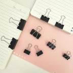 76 Pcs Black Binder Clips Paper Clamps Set Assorted Sizes Large Medium Small - Image 5