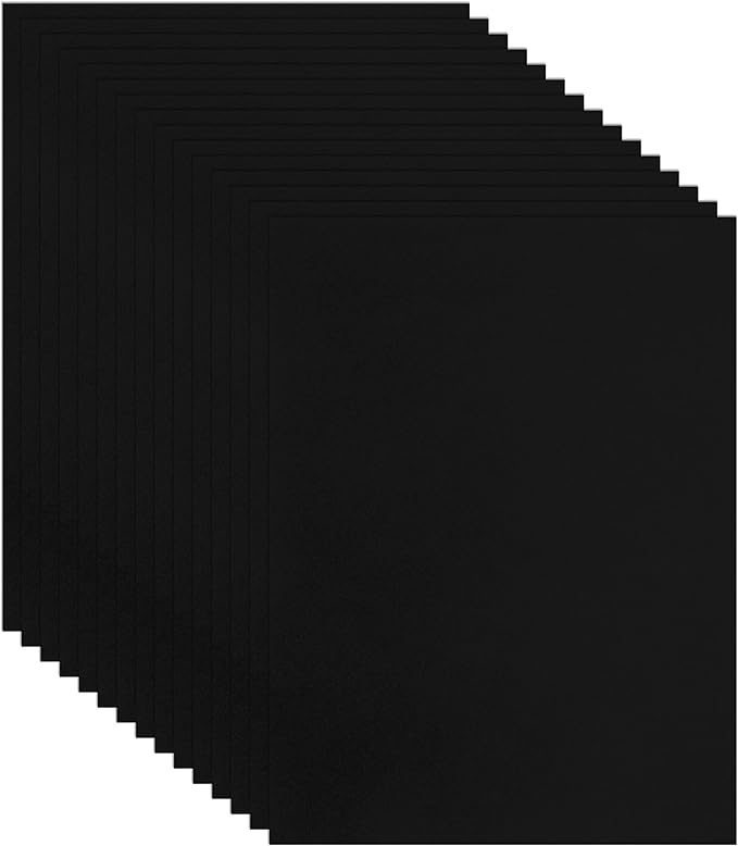 Guakicae 40 Sheets Black Cardstock 8.5 x 11 Printer Paper, 75lb Heavyweight by Guakicae