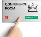 Conference Room Door Signs for Office, Meeting In Progress Door Sign, In Use by Abudada