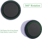 Hennaja Round Leather Art Supply Organizer, Remote Control Holder, 360 Degree - Image 4