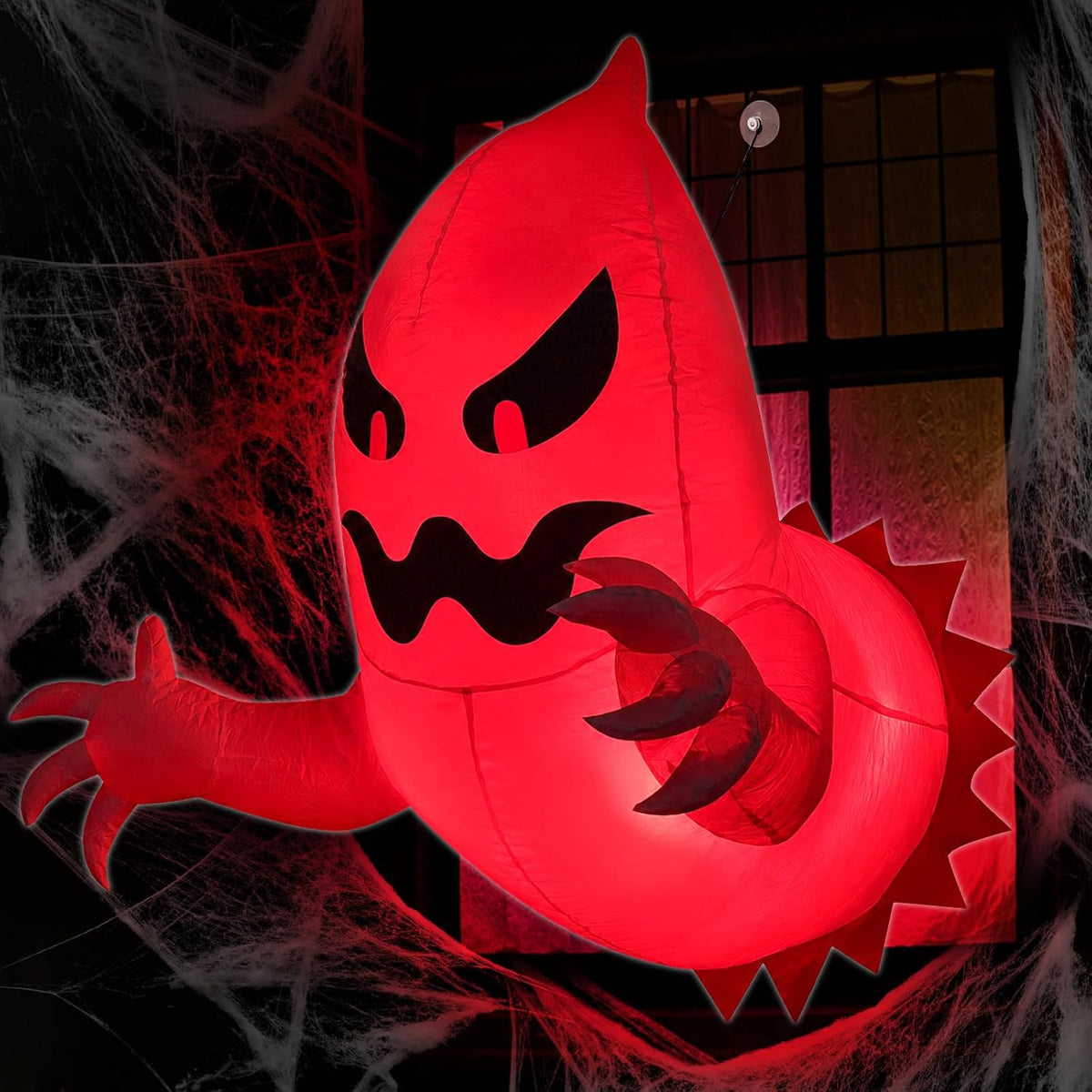 Halloween Ghost Inflatables Broke Out from Window Decorations Outdoor Yard