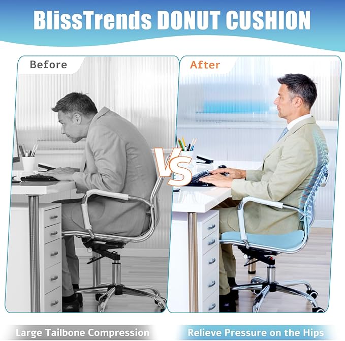 BlissTrends Donut Pillow Seat Cushion, Donut Chair Cushions - Image 5