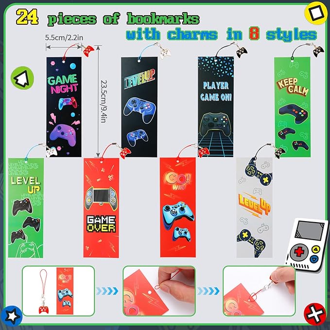 Kolewo4ever 148 Pieces Video Game Theme Stationery Set:100 Pcs Video Game - Image 4