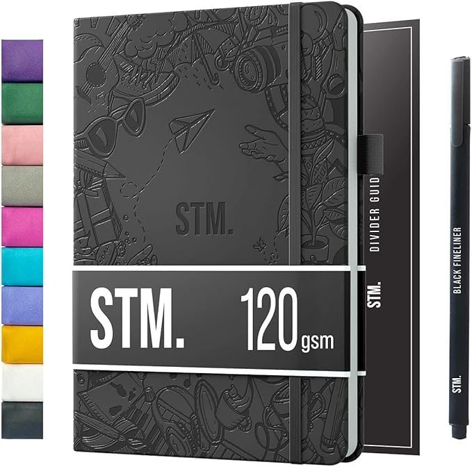 Bullet Dotted Journal Dot Grid Notebook | A5 Daily Journaling Notebooks by ScribblesThatMatter