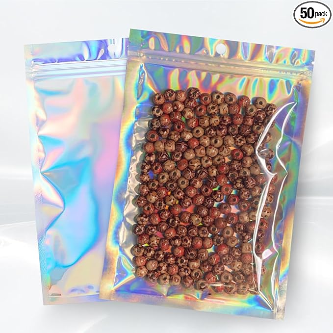 6x9 inch Holographic Bags with Party Favor Mylar Bags Coffee Storage by Motomy